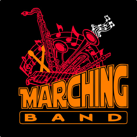 Marching Band Tshirt design idea template Sponsor Shirt Ideas, Marching Band Shirt Designs, High School Band Shirts, School Band Shirts, Band Shirt Ideas, Marching Band Shirts, Band Trip, Band Mom Shirts, High School Marching Band