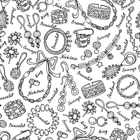 Hand Drawn Jewelry, Jewellery Doodle, Jewelry Logo Ideas, Jewellery Drawing, Jewellery Sketch, Jewelry Sketch, Jewel Drawing, Hand Pattern, Jewellery Card