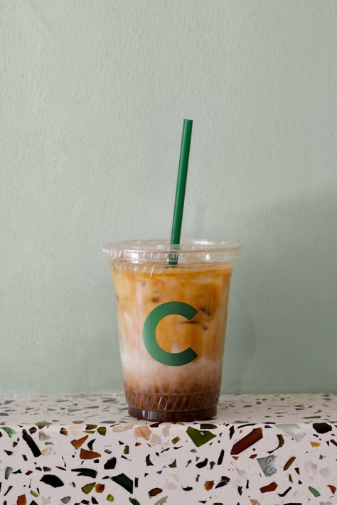 Cafe Cup Design, Cup Coffee Design, Plastic Cups Design, Cold Coffee Cup, Iced Drinks Recipes, Coconut Cups, Cafe Concept, Drinks Packaging Design, Cafe Cup