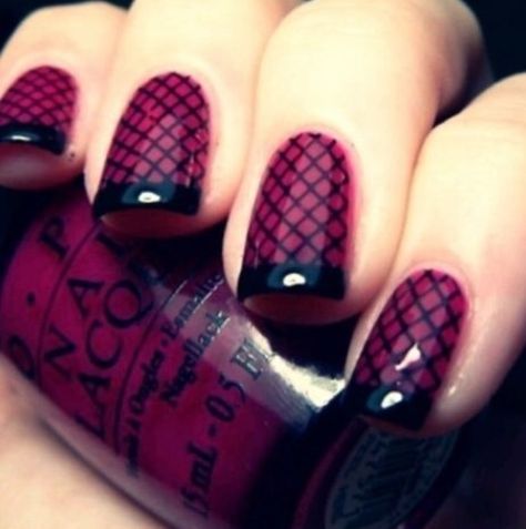 Really like these colors and design. Fishnet Nails, Velvet Nails, Glittery Nails, Lace Nails, Drip Nails, Really Cute Nails, Burgundy Nails, Nail Swag, Halloween Nail