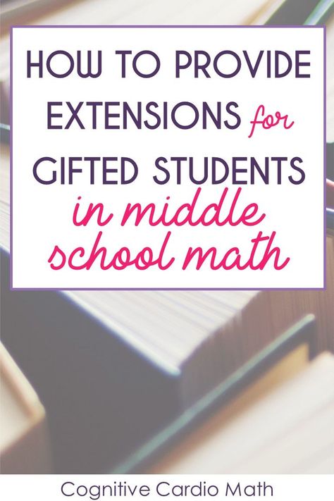 What do extensions for gifted students in middle school math look like in your school and in your classes? Do you have a gifted specialist that helps out with extensions; or is it up to you to provide extensions for your gifted students? Let's discuss! Finding Factors, Student Teaching Gifts, Math Sites, Gifted Students, Maths Activities Middle School, Math Enrichment, Middle School Math Teacher, Math Centers Middle School, Math Gift