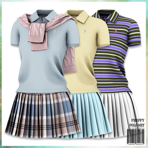 Preppy Polo Set | MIRO en Patreon Sims 4 Preppy, Polo Set, Cc Folder, Sims Packs, Sims 4 Anime, Pelo Sims, The Sims 4 Packs, Tumblr Sims 4, Free Sims