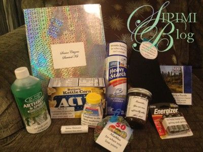 Saw it, Pinned it, Made it.: Senior Citizens Survival Kit Senior Citizen Gift Ideas, Survivor Kit, Gifts For Seniors Citizens, Birthday Survival Kit, 50th Birthday Gag Gifts, Volunteer Activities, Survival Kit Gifts, 70 Birthday, Bday Gift Ideas