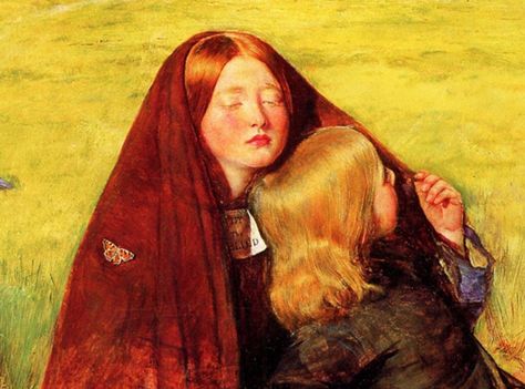 The Pre-Raphaelite Brotherhood | Muddy Colors Everett Millais, Pre Raphaelite Paintings, Pre Raphaelite Brotherhood, Blind Girl, Pre Raphaelite Art, John Everett Millais, Pre Raphaelite, Sun Art, Fashion Art Illustration