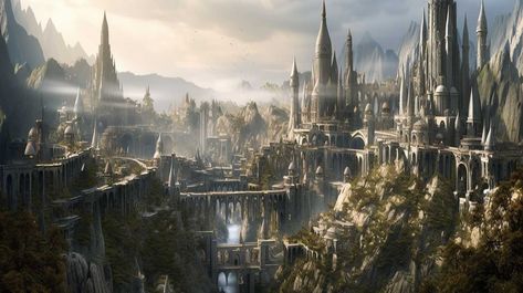 Elven City Name Generator - Fantasy Name Ideas For Elf Cities Fantasy Town Name Generator, City Name Ideas, Town Name Generator, Fantasy Town Names, City Name Generator, Fantasy City Names, Elf City, Elven City, Lotr Elves