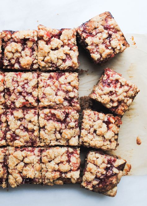 Black Sesame Plum Crumb Cake Oat Squares, Raspberry Squares, Raspberry Bars, Raspberry Almond, Small Food Processor, Raspberry Filling, Cheesecake Factory, Crumb Cake, Black Sesame