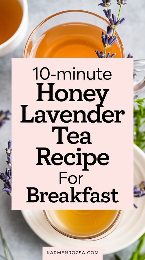 10-minute Honey Lavender Tea Recipe for Breakfast. Hot drinks for winter and family gatherings. Warm up your mornings with these breakfast beverages perfect for winter! From hot drinks like spiced apple cider to comforting tea recipes, these easy and healthy options will make chilly mornings so much cozier. A great addition to your winter healthy recipes list! Healthy Morning Tea Ideas, Lavender Tea Recipe, Hot Drinks For Winter, Drinks For Winter, Hot Fall Drinks, Breakfast Beverages, Hot Tea Recipes, Tea For Colds, Cranberry Pear