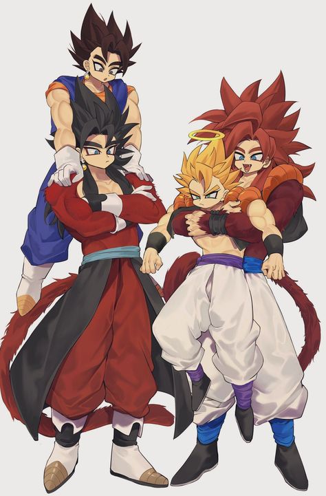 Super Saiyan 4 Vegito Fanart, Fan Made Saiyan Forms, Vegito Fanart, Gogeta Ssj4, Goku 4, Gogeta And Vegito, Dragon Ball Painting, Dragon Ball Super Artwork, Dragon Ball Art Goku