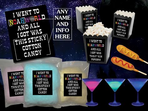 Travis Scott birthday party theme Astroworld Theme Party, Travis Scott Party Theme, Travis Scott Birthday, Astro World, Carnival Birthday Party Theme, Candy Popcorn, 1st Birthday Themes, 2nd Birthday Party Themes, My King