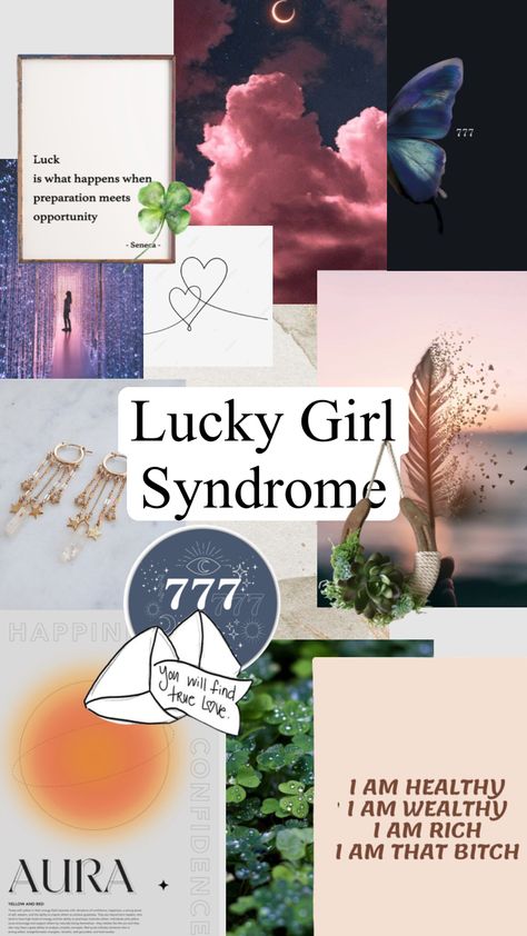 #lucky #girl #syndrome #luckygirlsyndrome #manifestation #luck Lucky Girl Syndrome Wallpaper Aesthetic, Luck Girl Syndrome, Lucky Girl Syndrome Aesthetic, Lucky Wallpapers For Phone, Feminine Vision Board, Lucky Girl Syndrome Wallpaper, Lucky Girl Wallpaper, Lucky Girl Syndrome Affirmation, Lucky Girl Aesthetic