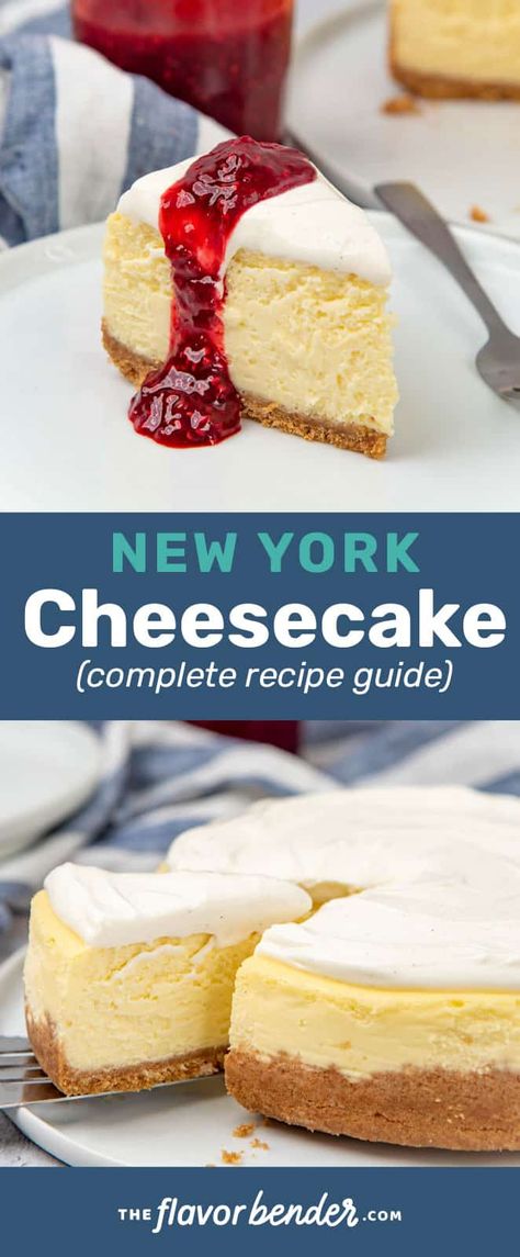 Quick Bakes, Amazing Cheesecake, Classic New York Cheesecake, Cheesecake Slices, New York Cheesecake Recipe, Perfect Cheesecake Recipe, Decadent Cheesecake, Sour Cream Cheesecake, Chess Cake