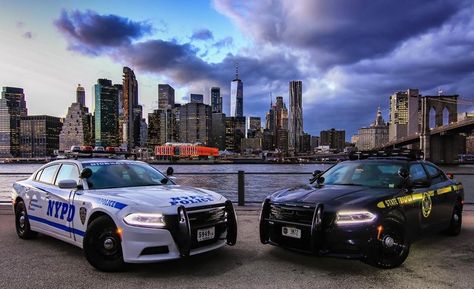 NY PD & NY STATE POLICE Cop Aesthetic, Nypd Vehicles, Police Wallpaper, Dodge Chargers, Police Truck, California Highway Patrol, Cop Cars, Police Patrol, Dodge Charger Srt