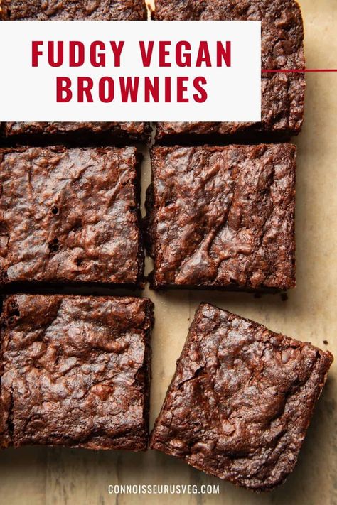 Get ready for the richest, fudgiest brownies you've ever had ... and they're totally vegan! They're super easy to make too! Vegan Brownies Easy, Fudgy Vegan Brownies, Chickpea Brownies, Best Vegan Brownies, Vegan Brownies Recipe, Vegan Chocolate Recipes, Vegetarian Meatballs, Vegan Brownies, Vegan Brownie