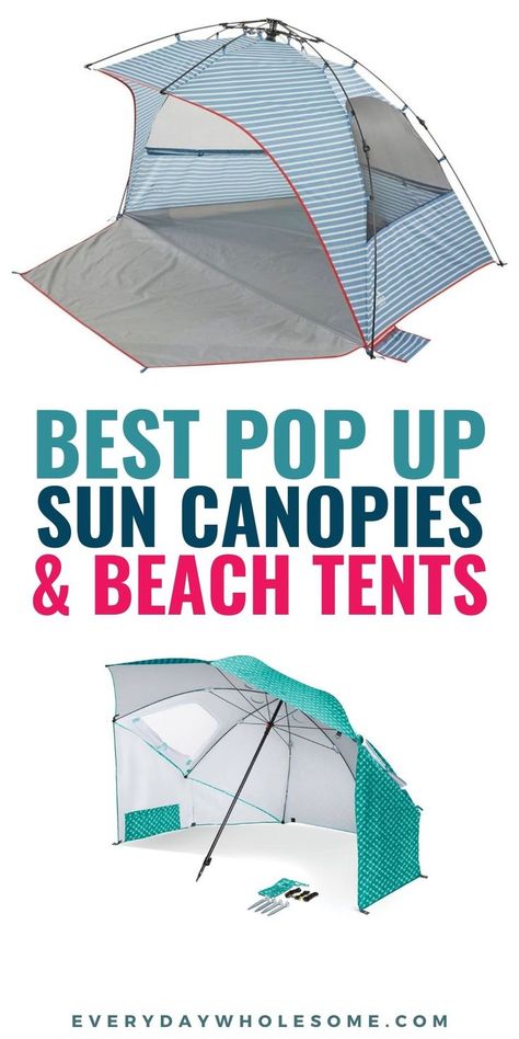 The best pop up sun canopies & beach tents for summer beach vacations & trips. What to buy, buyers guide, what not to buy, what to avoid. Summer beach guide. Beach vacation packing list, travel guide. Use during your summer vacation to your bucket list. #summer #travel #beach #popuptent #summertent #suntent #suncanopy #suncanopies #popupsunshade #beachshelter #shade #beachshade #beachtent #sunshade #beachpackinglist #packforbeach #beachvacation #beachtravel #beachwithkids #travelwithkids #sun Beach Shade Tent, Beach Tents, Sun Tent, Pop Up Beach Tent, Beach Vacation Packing, Beach Vacation Packing List, Vacation Packing List, Beach Shade, Sun Canopy