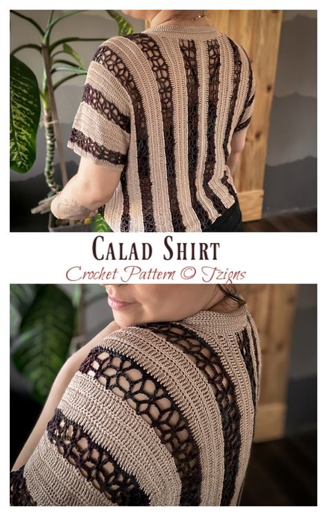 Calad Shirt Crochet Pattern - Crochet & Knitting Calad Shirt Pattern, Crochet Button Up Free Pattern, Crochet Shirt Sleeves, Calad Shirt Crochet Pattern Free, Shirt Crochet Patterns Free, Crochet Button Up Shirt Pattern Free, Crochet Button Top, Crochet Wrap Shirt, Free Crochet Shirt Patterns