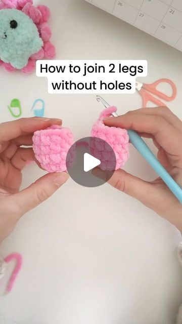 How To Connect Legs Crochet, How To Join Legs In Amigurumi, How To Increase In Crochet, How Do You Crochet, How To Sew Crochet Pieces Together, Amigurumi Tips, Arm Crocheting, Slip Stitches, Stitch Head