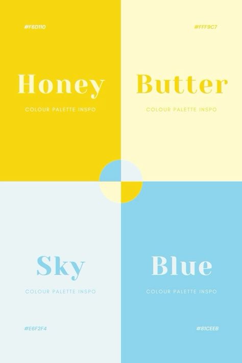 3 Color Schemes Pallets, 3 Colour Palette Color Inspiration, Colour Palette Blues, 2 Colour Palette, Complimentary Colour Palette, Yellow Brand Palette, Poster Colour Palette, Brand Color Palette Yellow, Color Pallets Yellow