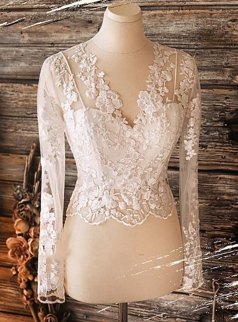 Gowns With Bow, Shower Open, Open Back Wedding Dresses, Bridal Crop Top, Wedding Dress Separates, Wedding Dress Topper, Casual Beach Wedding Dress, Kebaya Modern Dress, Dress Topper