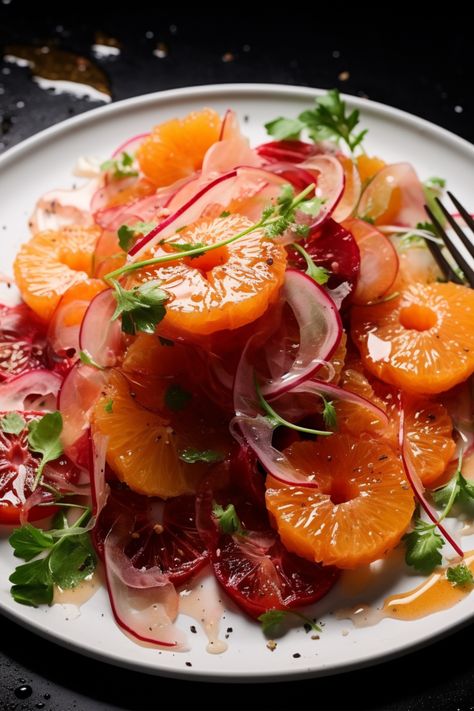 Indulge in the fresh and vibrant flavors of our Blood Orange and Fennel Salad, a perfect embodiment of the Whole Health Flexi-Plan. This gluten-free, nutrient-rich salad is not only a feast for the eyes but also a powerhouse of vitamins and antioxidants. The sweet, citrusy blood oranges pair exquisitely with the crisp, anise-like fennel, creating a refreshing and satisfying meal that's both healthy and delicious. Blood Orange Salad, Fennel And Orange Salad, Fennel Recipes, Gluten Free Salads, Fennel Salad, Orange Salad, Thanksgiving Ideas, Blood Orange, Winter Food