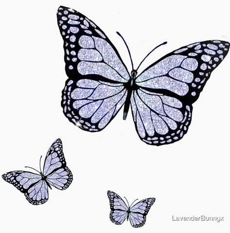 Butterfly Stickers Printable Aesthetic, Sparkly Butterfly, Aesthetic Butterfly Stickers, Butterfly Stickers Black And White, Blue Butterfly Sticker, Purple Butterfly Sticker, Pouring Art, Butterfly Art, Beautiful Butterflies