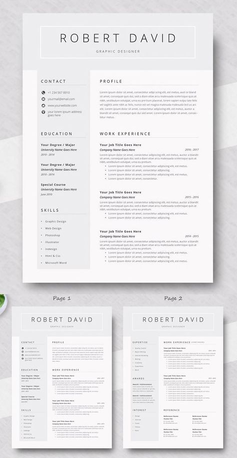 Resume Cover Letter Template Unique Resume Template, Minimal Resume Template, Cv Inspiration, Resume Cover Letter Template, Cover Letter Design, Minimalist Resume Template, Minimal Resume, Executive Resume Template, Clean Resume Template