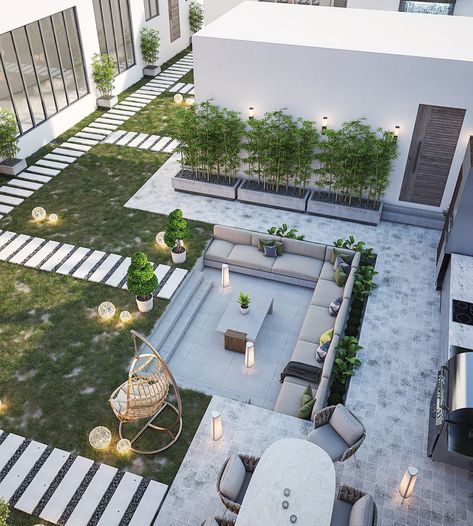 Courtyard Landscaping Ideas, Roof Terrace Design, Terraced Landscaping, Roof Garden Design, Rooftop Terrace Design, Rooftop Design, Modern Backyard Landscaping, Courtyard Design, Patio Garden Design