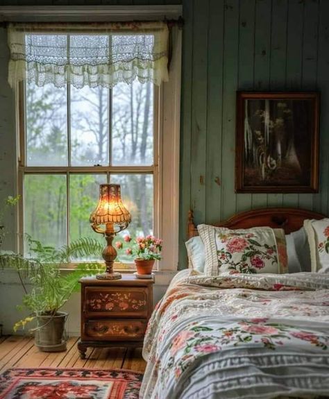 Cottagecore Bedroom Ideas, Cottagecore Bedroom, Relaxing Bedroom, Cottage Bedroom, Vintage Bedroom, Farmhouse Bedroom Decor, Bedroom Vintage, Decoration Inspiration, Dream Rooms