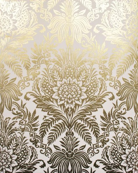 Gold damask wallpaper