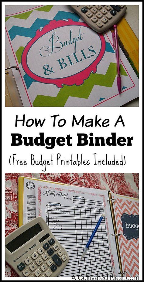 How to make a budget binder - This is a simple manageable system to get your personal finances organized in one place to make budgeting easier. Very easy to customize your own household budget notebook with free budget printables! #FinancePrintables #budget Budget Binder Free, Budget Notebook, Free Budget Printables, Money Frugal, Thrifty Living, Household Budget, Free Budget, Motivation Poster, Printable Planner Pages