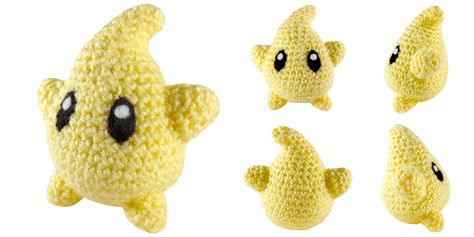 i crochet things: Free Pattern Friday: Luma Amigurumi Gaming Crochet, Crochet Mario, Crochet Charms, Nerdy Crochet, Mario Crochet, Pokemon Pattern, Super Mario Galaxy, Kawaii Crochet, Crochet Pattern Amigurumi