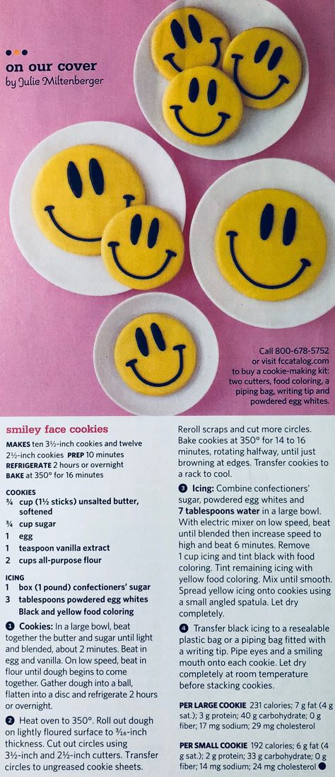 Smiley Face Cookies Diy Smiley Face Cookies, Smiley Face Cookies Recipe, Smiley Face Treats, Smiley Face Favors, Smiley Face Craft, Happy Face Cupcakes, Smiley Face Desserts, Smiley Face Food Ideas, Smiley Face Sugar Cookies