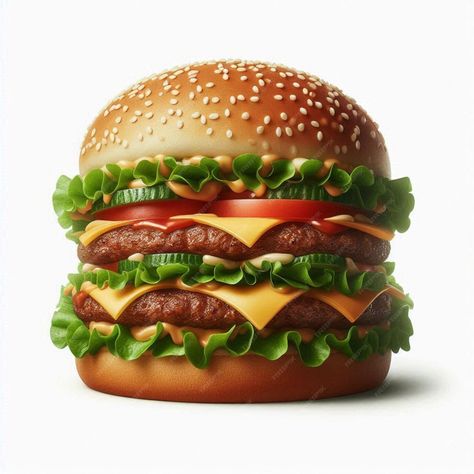 Burger on white background | Premium AI-generated image Graphic Resources, White Background, Portfolio, White