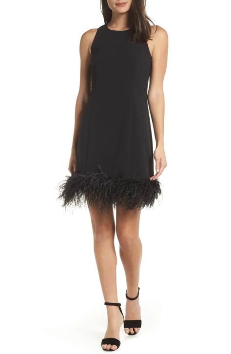 Dress With Feathers, Great Gatsby Dresses, Cocktail Dress Holiday, Gatsby Dress, Drawstring Dresses, Ribbed Knit Dress, Feather Dress, Night Out Dress, Dress Zipper