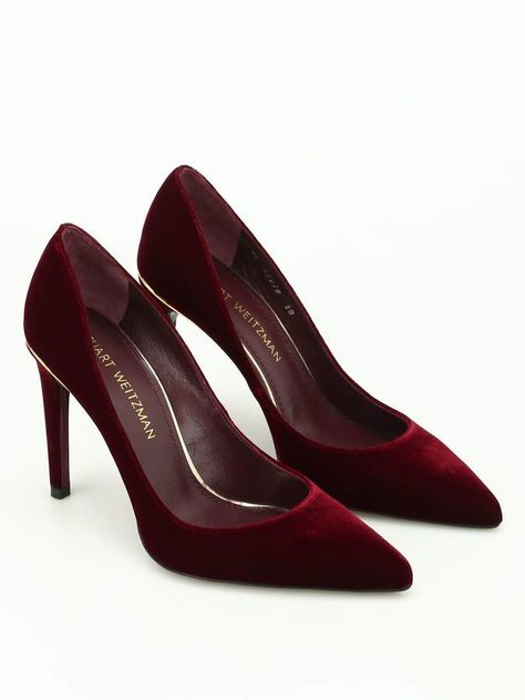 Curvia Velvet Pumps Stuart Weitzman bordeaux pumps burgundy high heels Burgundy High Heels, Brian Atwood Heels, Dr Shoes, Shoes Heels Classy, Velvet Pumps, Stunning Shoes, Heels Classy, Aesthetic Shoes, Pretty Shoes