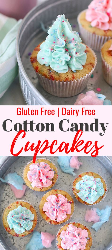 Cupcakes Gluten Free, Dairy Free Cupcakes, Cotton Candy Cupcakes, Candy Cupcakes, Candy Cupcake, Gluten Free Cheesecake, Gluten Free Cupcakes, Gluten Free Donuts, Cupcake Flavors