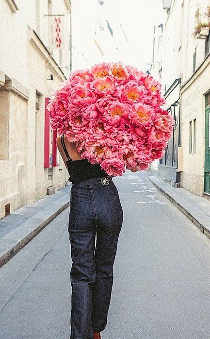 Girl In Paris, Celebrating Women, Bunch Of Flowers, In Bloom, New Beginnings, Self Esteem, Fine Art Photography, Flower Power, A Girl