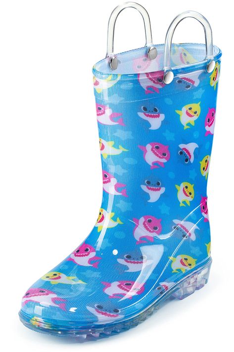 PRICES MAY VARY. These PVC (Polyvinyl) Rain Boots are 100% Waterproof lightweight, Flexible and Comfortable Pull-On Handles Attached - Easy to put on and off Officially licensed Nickelodeon product Children's License Favorite Characters Boy's Pinkfong Baby Shark Waterproof Rubber Rain Boots Baby Shark, Nickelodeon, Rubber Rain Boots, Rain Boots, Handles, Boots, Quick Saves