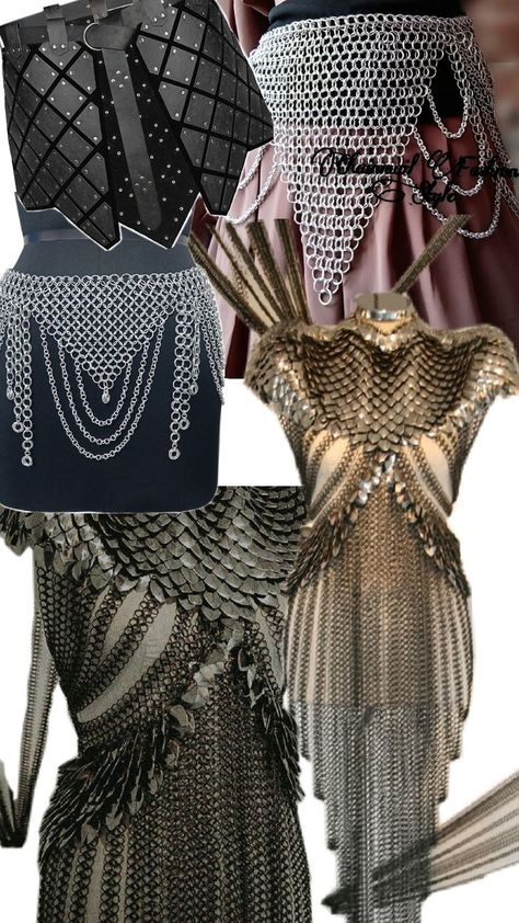 Ren Faire chainmail skirt Chainmail Armor Women, Diy Chainmail Armor, Ren Faire Diy, Chainmail Skirt, Chainmail Clothing, Armor Women, Chainmail Armor, Ren Fest, Chain Mail