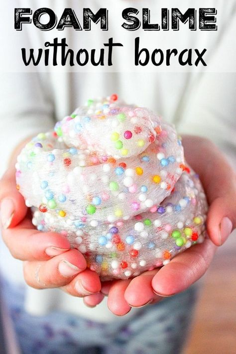 Easy baking soda slime recipe without borax & just 3 ingredients that's fun for your kids to make! Simple and safe you can make colorful too! #clear #bakingsoda #slime #easy #glue #boraxfree #noborax #withoutborax #safe Baking Soda Slime Recipe, Crunchy Slime Recipe, Cookie Recipe Without Baking Soda, Slime Recipe Videos, Baking Soda Slime, Borax Slime Recipe, Slime Without Borax, Fluffy Slime Recipe, Preschool Sensory