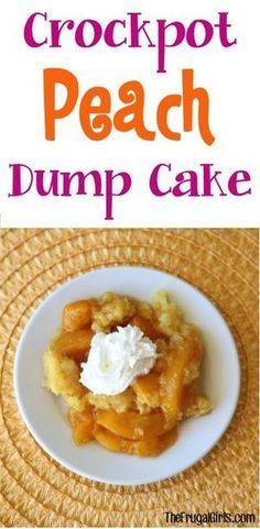 Crockpot Peach Dump Cake Recipe! - from TheFrugalGirls.com ~ just a few ingredients and you've got yourself the most delicious Slow Cooker dessert! So easy and SO good! #desserts #recipes #thefrugalgirls Peach Dump Cake, Dump Cake Recipe, Super Easy Desserts, Crock Pot Desserts, Dessert Simple, Slow Cooker Desserts, Sweet Fruit, Peach Recipe, Dump Cake Recipes