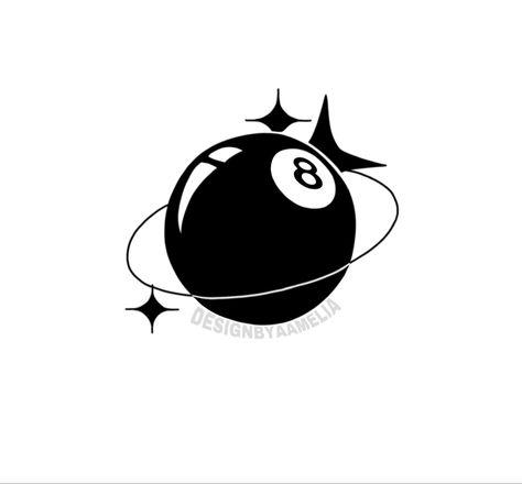 8 Ball Icon Aesthetic, Fortune Ball Tattoo, 8 Ball Tattoo Ideas, 8 Ball Tattoo Behind Ear, 8ball Tattoo Ideas, 8 Ball Graffiti, Eight Ball Tattoo Design, 8 Ball Graphic Design, Magic 8ball Tattoo