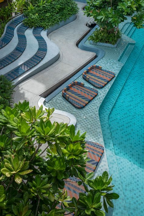 Landscape Pool Design, Hotel Swimming Pool Outdoor, Hotel Swimming Pool Design, Resort Pool Design, Pool Designs Modern, Hotel Pool Design, Resort Swimming Pool, Pool Design Modern, Backyard Pool Ideas