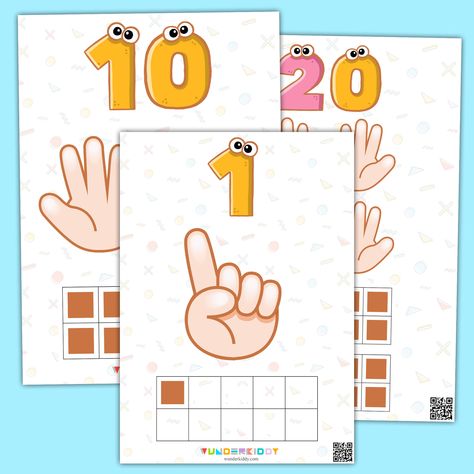 Match The Numbers 1-10, Flashcard Numbers 1-20, Number Cards 1-20 Free Printable, Human Body Science Projects, Number Flash Cards 1-30 Free Printable, Number Wall Cards 1-20 Free Printable, Counting To 20, Kindergarten Anchor Charts, Printable Games For Kids