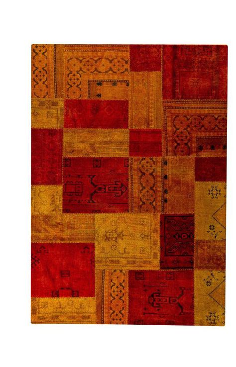 M.A. Trading Resaissance 2070 Red Orange Rug | Contemporary Rugs #RugsUSA Patchwork Carpet, Rugs Ideas, Old Carpet, Upstairs Bedroom, Yellow Area Rugs, The Lobster, Room Renovation, Navy Blue Area Rug, Orange Area Rug