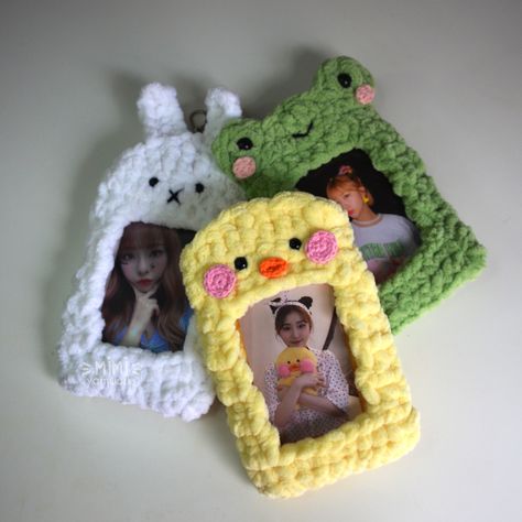 Kpop Photocard Holder, Pc Holder, Photocard Holder, Kpop Photocard, Crochet Design Pattern, Pinterest Diy, Card Sleeve, Diy Crochet Projects, Crochet Chart