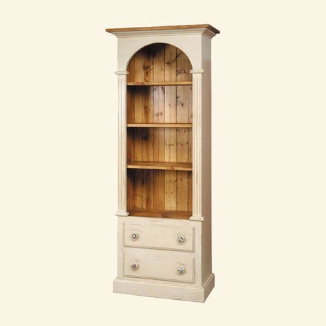 French Country Domed Top Bookcase | French Country Office Furniture | Kate Madison Furniture White French Country Kitchen, French Country Bookcase, French Country Office, French Country Tables, French Country Chairs, French Bookcase, French Country Dining Table, Bookcase Makeover, Country Office