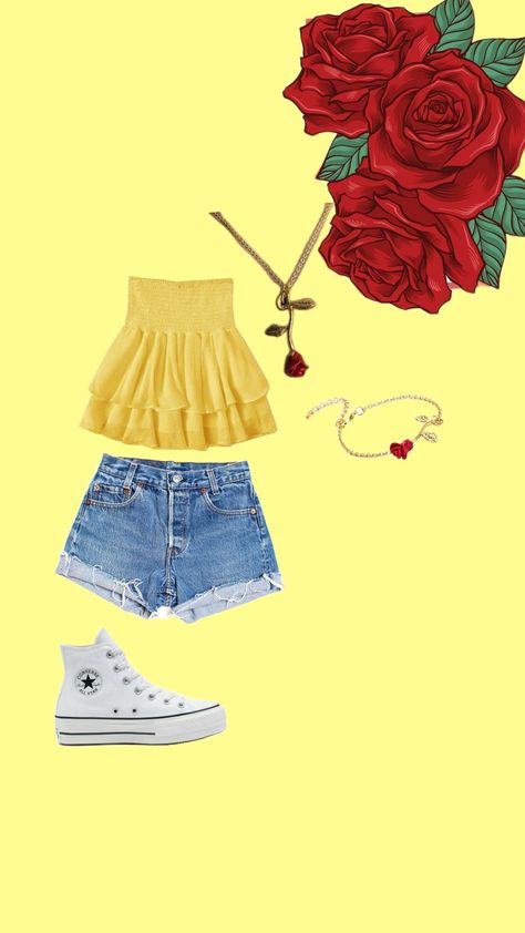 Belle Inspired Outfits Casual, Modern Belle Outfits, Belle Disney Bound, Belle Outfit Ideas, Disney Bounding Ideas, Belle Inspired Outfits, Belle Disneybound, Belle Outfit, Disney Trip Outfits