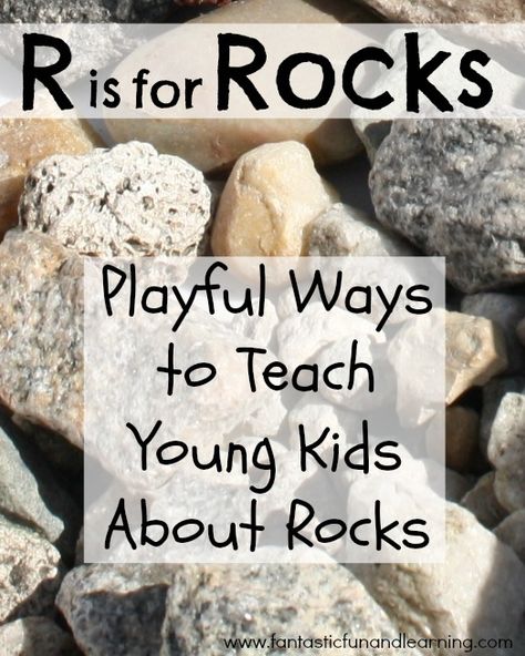 One of the great things about playing outside is discovering all there is to see, from plants to insects - and even rocks! Here are some of your best ideas for fun and playful ways to teach kids all about rocks! Rock Unit, Rock Science, Kindergarten Rocks, Rock Cycle, Teaching Toddlers, Theme Activity, Kindergarten Science, Preschool Science, Preschool At Home