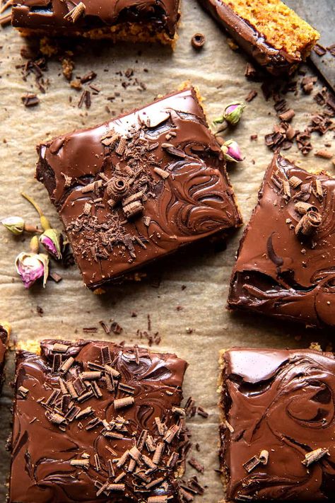 Fudgy Chocolate Peanut Butter Bars | halfbakedharvest.com Fudge Chocolate Peanut Butter Bars Half Baked Harvest, Chocolate Peanut Butter Bars, Chocolate Peanut Butter Desserts, Half Baked Harvest Recipes, Peanut Butter Chocolate Bars, Gf Flour, Fudge Bars, Bar Exam, Brownie Toppings