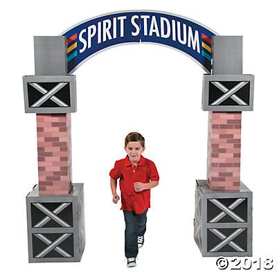 Sports Vbs, Sports Day Decoration, Vbs Olympics, Camp Vbs, Sports Classroom, Lifeway Vbs, Vbs Decorations, Sports Room Decor, Olympic Theme